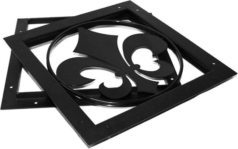Ozco Building Products 56659 Ornamental Gate Accent - Fleur-De-Lis (1 per pack),Black - Image 1