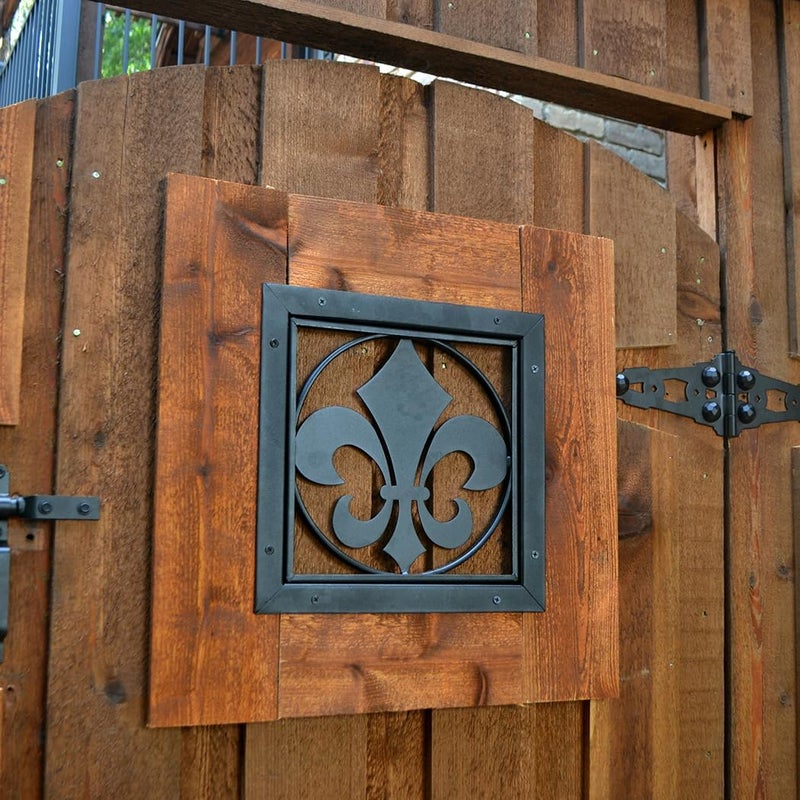 Ozco Building Products 56659 Ornamental Gate Accent - Fleur-De-Lis (1 per pack),Black - Image 2