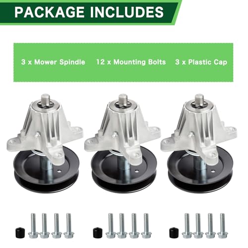 TENGMUJX 618-06980 918-06980 Spindle Assembly Fit for 50" Deck Cub Cadet ZT1-50 XT1-GT50 RZT-L50 RZT-S50 Troy-Bilt Super Mustang 50 Deck Craftsman Z550 Zero Turn Mower 3 Pack - Image 5