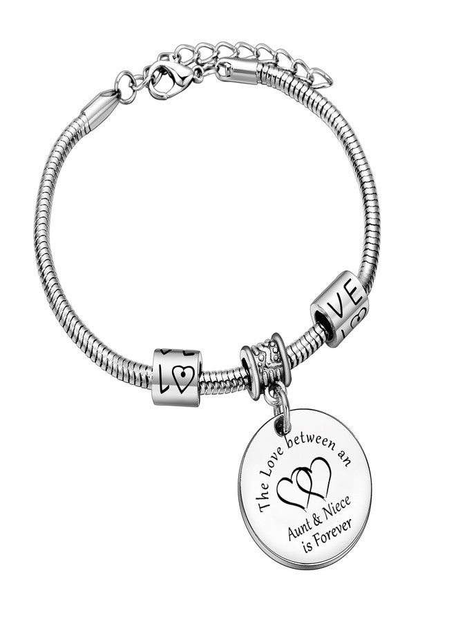 YEEQIN Aunt Gifts From Niece Aunt niece Bracelet Jewelry The Love Between An Aunt And Niece Is Forever Bracelet(Aunt Niece) - Image 5