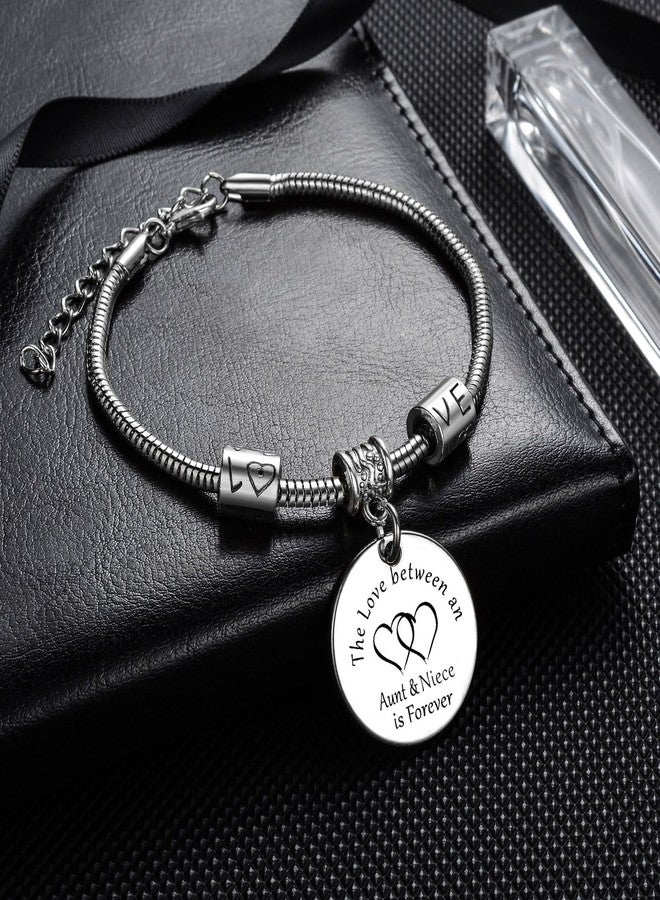 YEEQIN Aunt Gifts From Niece Aunt niece Bracelet Jewelry The Love Between An Aunt And Niece Is Forever Bracelet(Aunt Niece) - Image 4