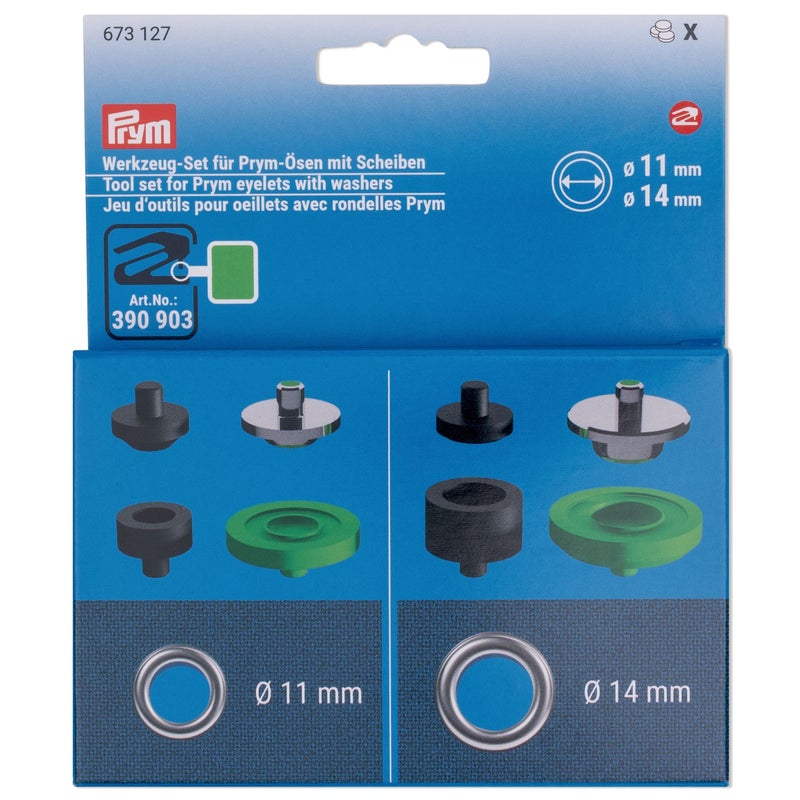 Prym  Prym 1114mm Tool Set for Eyelets with Washers  8 Pieces
