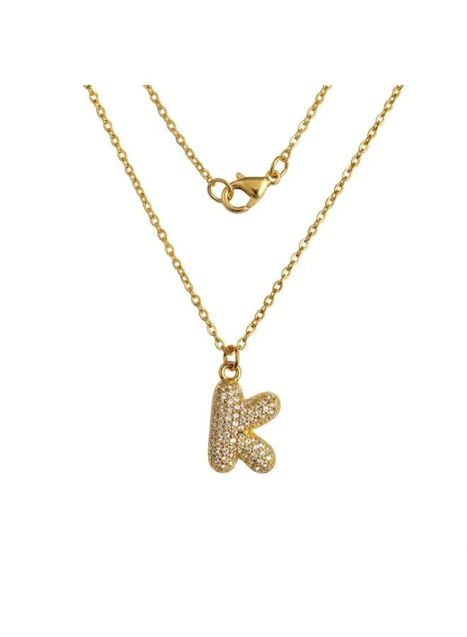 Rovaux  Letter K Bubble Initial Necklace for Women | Best Price UAE