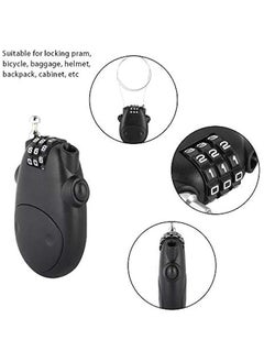 Generic 3 Digit Code Combination Password Lock for Stroller Stroller Password Security Lock(Black)  - Image 3