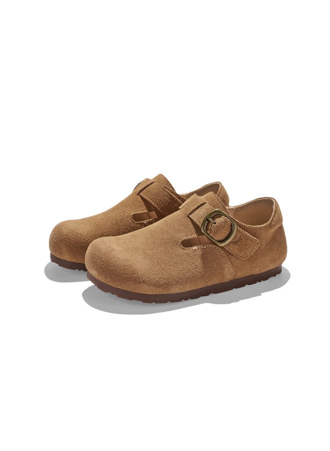 Red Dragonfly Children's Shoes, Boys And Girls Autumn Single Shoes, Birkenstock-style Leather Shoes, Q51bppf406, Camel Color, Size 29 - Image 3