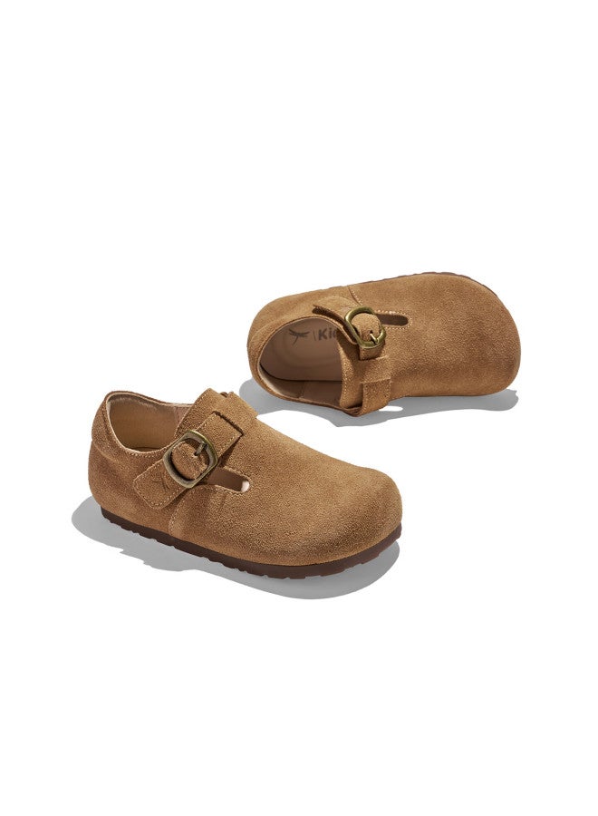 Red Dragonfly Children's Shoes, Boys And Girls Autumn Single Shoes, Birkenstock-style Leather Shoes, Q51bppf406, Camel Color, Size 29 - Image 2