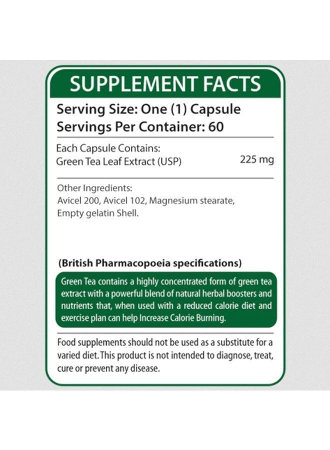 Nutrifactor Green Tea Complex with EGCG | Metabolism & Energy Booster, Natural Antioxidant & Detox for Mental Focus | Fat Burner Dietary Supplement for Slimming & Weight Loss | 60 Capsules - Image 2