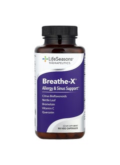 Life Seasons LifeSeasons, Breathe-X®, Allergy & Sinus Support, 90 Veg Capsules  - Image 1