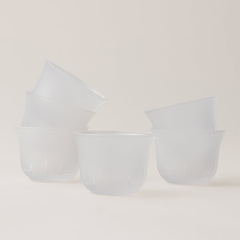 Dallaty 6pcs arabic coffee cup set, white - Image 2