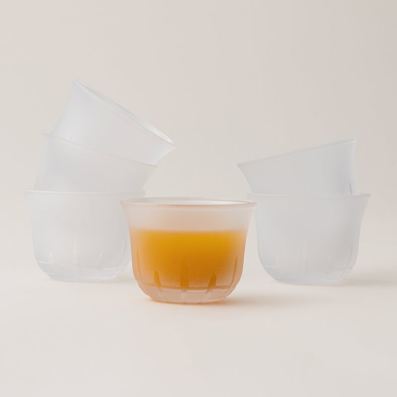 Dallaty 6pcs arabic coffee cup set, white - Image 1