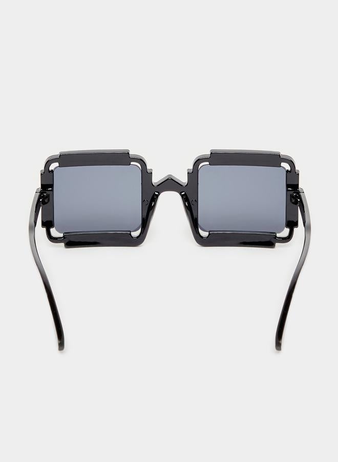 ستايلي نظارة شمسية بإطار مربع مع وسادات أنف - Image 4