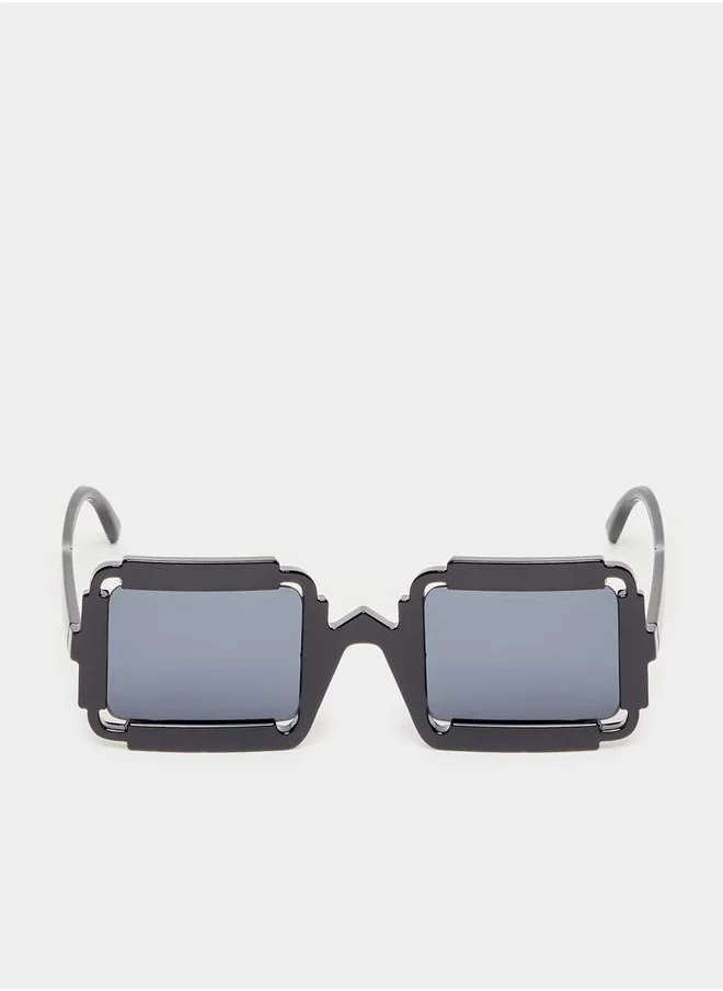 Styli Square Frame Sunglasses with Nose Pads