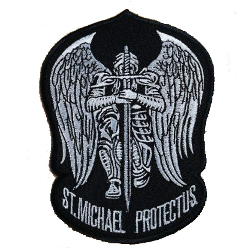 ODSP St Saint Michael Protect Us Embroidered Patch Tactical Military Army Operator Patches with Hook and Loop Fasteners Backing 354 x 472 inches 