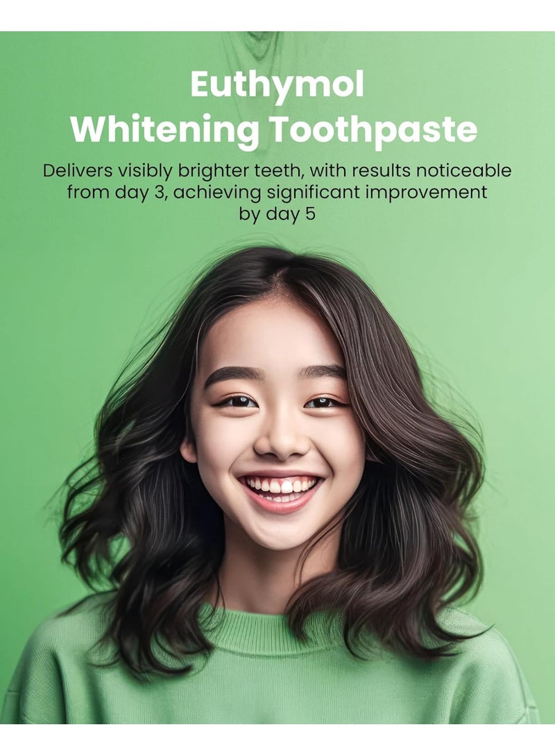 EUTHYMOL Whitening Toothpaste (3.7fl oz) - Stain Removal in 2 Weeks, Long-Lasting Freshness for Sensitive Gum & Teeth. Bad Breath, Cavity Prevention. Recyclable Aluminum Tube - Image 3