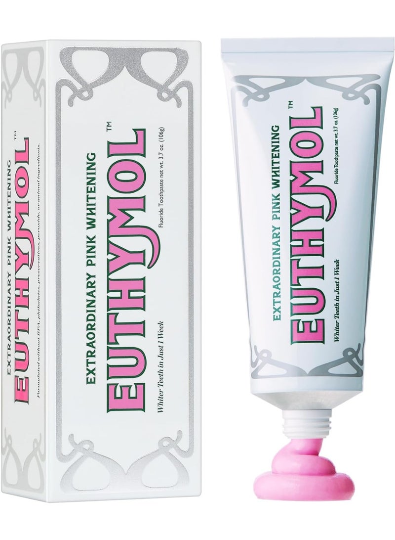 EUTHYMOL Whitening Toothpaste (3.7fl oz) - Stain Removal in 2 Weeks, Long-Lasting Freshness for Sensitive Gum & Teeth. Bad Breath, Cavity Prevention. Recyclable Aluminum Tube - Image 1