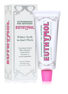 Euthymol EUTHYMOL Whitening Toothpaste (3.7fl oz) - Stain Removal in 2 Weeks, Long-Lasting Freshness for Sensitive Gum & Teeth. Bad Breath, Cavity Prevention. Recyclable Aluminum Tube  - Image 1