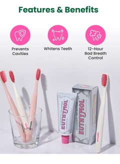 Euthymol EUTHYMOL Whitening Toothpaste (3.7fl oz) - Stain Removal in 2 Weeks, Long-Lasting Freshness for Sensitive Gum & Teeth. Bad Breath, Cavity Prevention. Recyclable Aluminum Tube  - Image 3