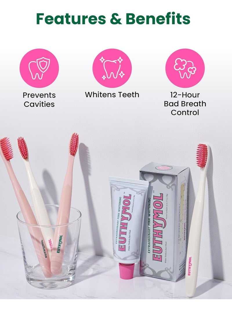 Euthymol EUTHYMOL Whitening Toothpaste (3.7fl oz) - Stain Removal in 2 Weeks, Long-Lasting Freshness for Sensitive Gum & Teeth. Bad Breath, Cavity Prevention. Recyclable Aluminum Tube  - Image 3