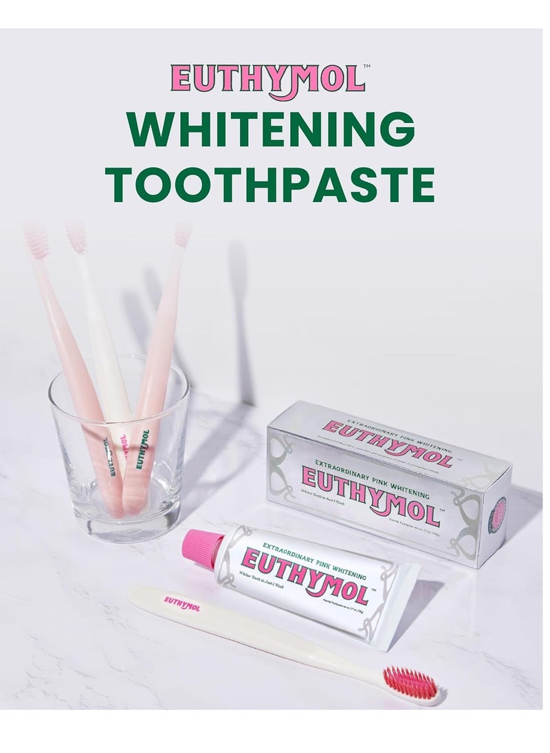 Euthymol EUTHYMOL Whitening Toothpaste (3.7fl oz) - Stain Removal in 2 Weeks, Long-Lasting Freshness for Sensitive Gum & Teeth. Bad Breath, Cavity Prevention. Recyclable Aluminum Tube  - Image 4