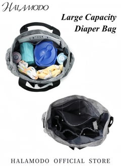 HALAMODO Multi-Function Large Capacity Waterproof Diaper Bag Fashionable Backpack and Tote Bag Baby Essential Storage Bag Comfortable Durable Design  - Image 4