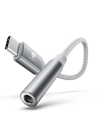USB C to 3.5mm Female Adapter, Type C Headphone Audio Jack Cable Cord Hi-Fi Dongle for Samsung Galaxy S22 S21 Ultra Z Flip Note 20,iPad Mini 6th, Pixel 7/6a - Silver - pzsku/Z8512734AE4DF8D3C7C0AZ/45/1743381548/5bea7dc8-4ea9-483a-8a64-7c28d05ba1d7