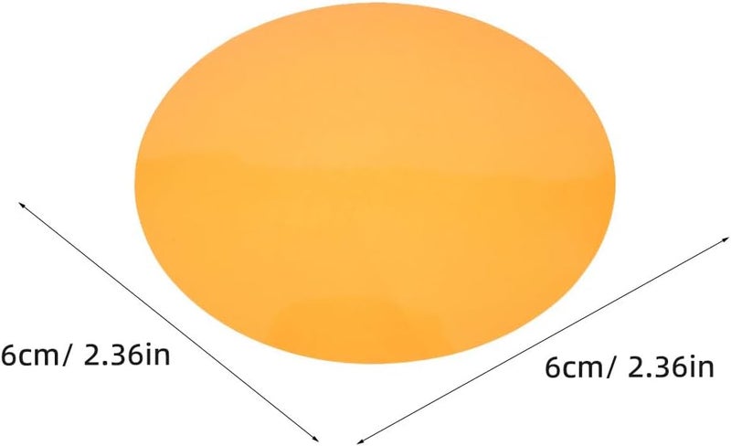 15pcs Ambient Lighting Tint Circles - 60mm Light Blocking Gel Discs - Color Correction Film Sheets - Adhesive Diffuser Filters for Mood Lighting Decor Orange - Image 2