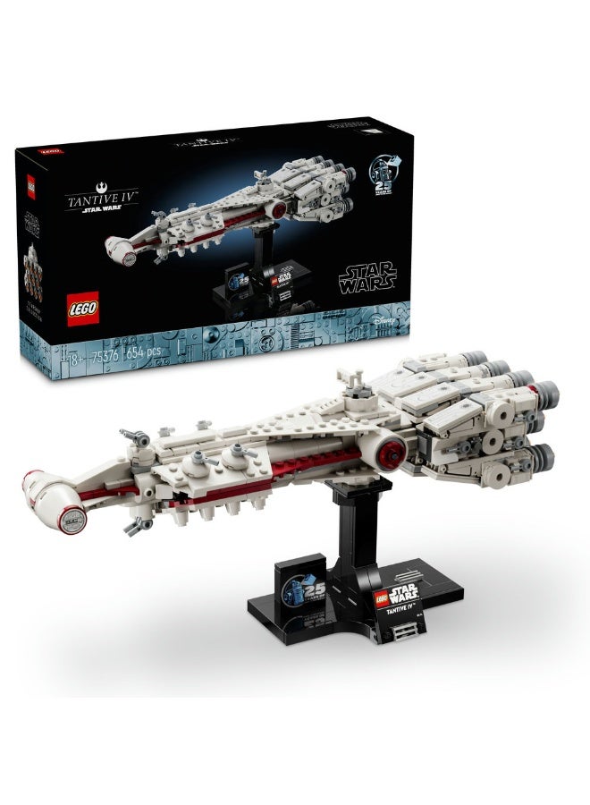 LEGO Star Wars Tantive IV Model Vehicle Set for Adults 75376 (Age 18+, 654 Pieces) - Image 1