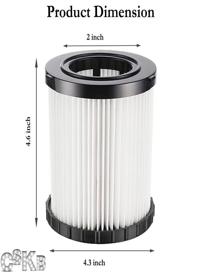 CSKB فلتر بديل HEPA DCV5801H للمكنسة الكهربائية الرطبة/الجافة من CSKB، قطعتان، متوافق مع DeWalt DCV580 وDCV581H، قابل لإعادة الاستخدام والغسل - Image 2