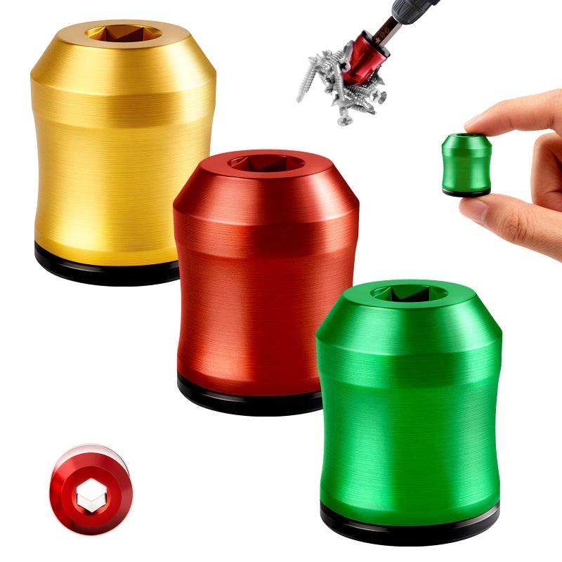 ZannWnm 3PCS Upgrade Screwdriver Head Magnetic Ring, Strong Magnetic Screw Holder Ring for Power Bits & Hex Screwdrivers, Removable Household Tool Metal Screw for Power Tools, Mechanics & Carpenters (Mix) - Image 1