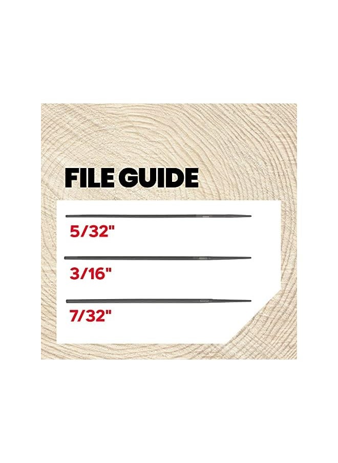 Oregon - Universal Chainsaw Field Sharpening Kit Includes 5/32 Inch 3/16 Inch And 7/32 Inch Round Files 6 Inch Flat File Handle Filing Guide And Travel Pouch 617067 - Image 1
