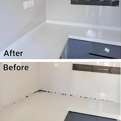 V-chen 196" Flexible Quarter Round Molding Trim, Peel and Stick Silicone Caulk Strip -Double Self-Adhesive Bendable Shoe Molding for Floor Edge, Wall Corner, Staircase & Cabinet (White) - Image 4
