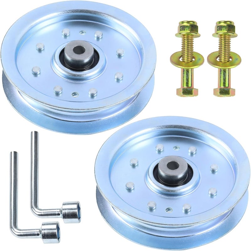 POSFLAG 2 Pack 753-08171 Idler Pulley Kit Replaces Cub Cadet 756-04129B Idler Pulley 756-04129B, Idler Pulley 753-08171, MTD 75308171, 756-04129, 956-04129 753 08171 for Cub Cadet RZT50, LTX1040 Decks - Image 1