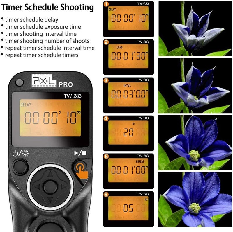 Pixel Wireless Remote Shutter Compatible for fujifilm, TW-283 90 Remote Shutter Release 2.4G Wireless Timer Remote Control Compatible for Fuji Cameras - Image 5