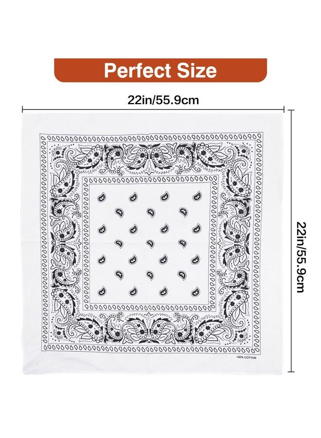 Raylarnia Bandana Multi-Purpose 100% Cotton Headbands for Women, 22 inch Paisley Cowboy Bandanas for Men - Image 3