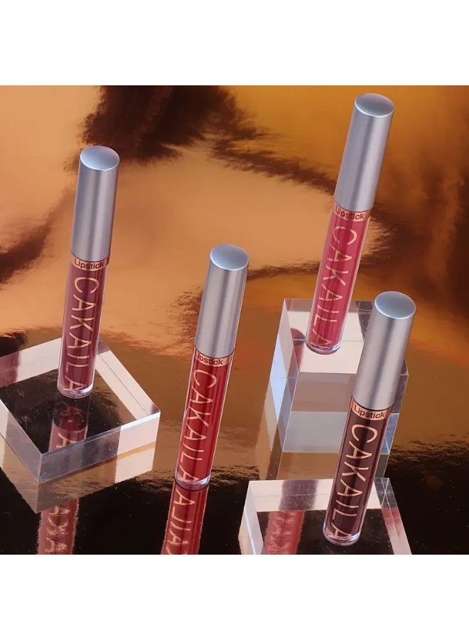 CAKAILA 6pcs CAKAILA Velvet Matte Lipstick Set - Long-Lasting, Waterproof, Sweat-Resistant, Non-Stick Cup, Non-Fading, Easy Color Application, All Skin Types, Adult, Red Shade Series - Image 4