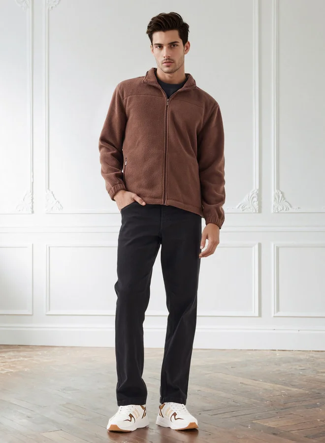سبلاش فيڤ Men's Regular Fit Fleece Zip Closure Jacket
