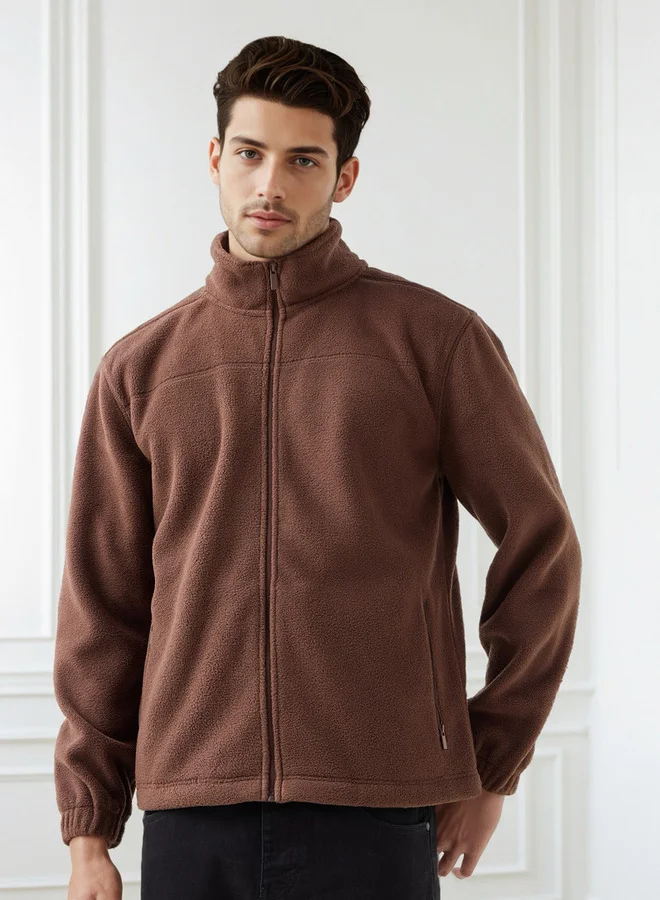 سبلاش فيڤ Men's Regular Fit Fleece Zip Closure Jacket