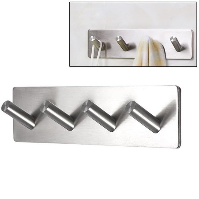 ADHESIVE HOOKS HEAVY DUTY STICK ON WALL HOOKS TOWEL HOOKS DOOR HOOKS WATERPROOF STAINLESS STEEL ADHESIVE TOWEL HOOKS ADHESIVE HOLDERS FOR HANGING CLOTHES BATHROOM ADHESIVE HOOK