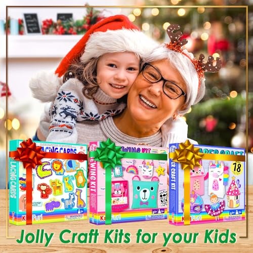 KRAFUN Beginner Unicorn My First Lacing Card Kit for Kids Arts & Crafts, 10 Easy Princess, Mermaid, Lacing Projects, Toddlers Lace Project, Fine Motor Preschool Skills Toys - Image 5