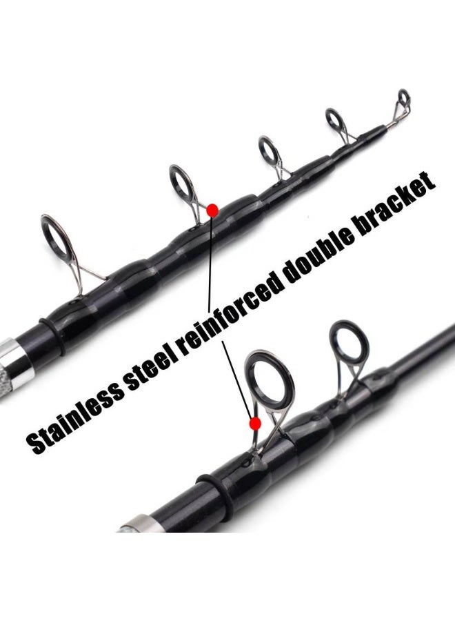 Cross Cross Light Weight Strong Carbon Fiber Heavy Action Telescopic Spinning Fishing Rod High Density Carbon Brown, Black Fishing Rod  (210 cm, 0.238 kg, Brown, Black) - Image 3