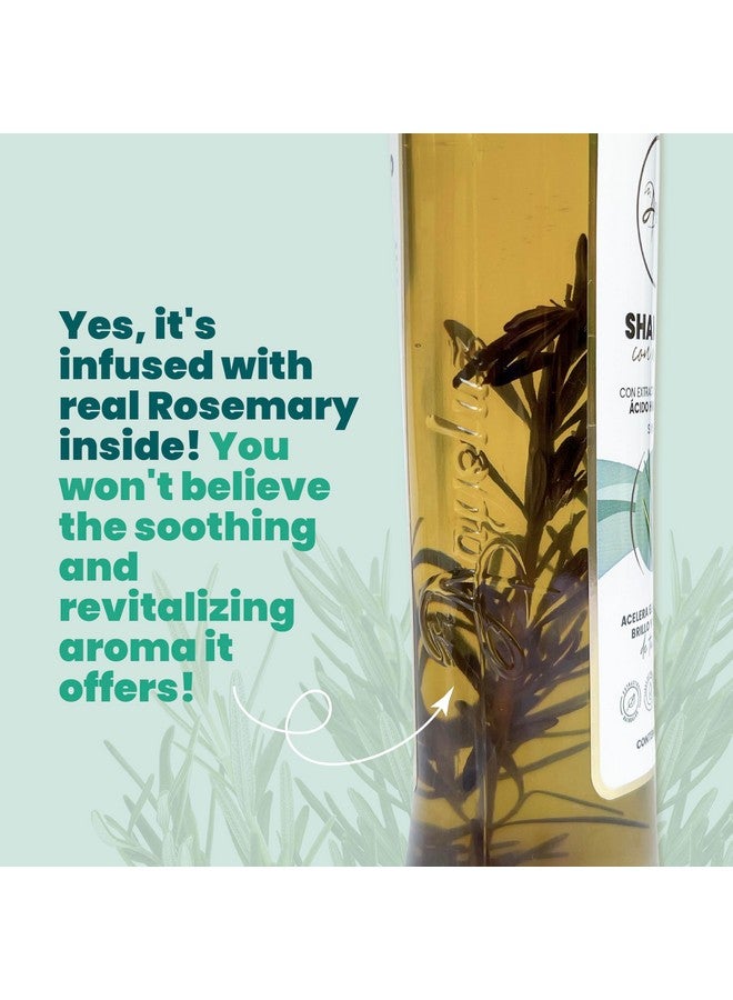 ANYELUZ Rosemary Shampoo And Aloe Conditioner Set, Volume And Hydration For Your Hair, With Hyaluronic, Argan Oil And Rosemary, Moisturizes And Enhances Shine  - Image 4