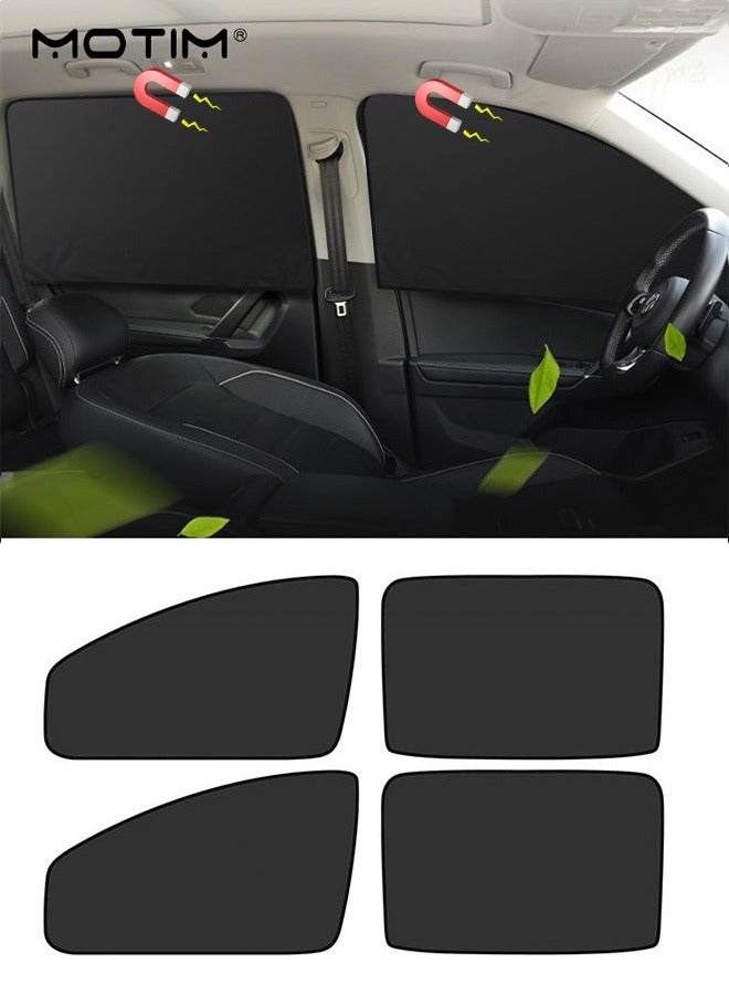 Motim Car Side Window Sun Shades Privacy Curtains, Magnetic Car Window Sunshades, 100% Blocks Light/UV Rays, Car Window Covers Blinds for Breastfeeding, Taking a nap, Changing Clothes, Camping, 4 Pcs - Image 2