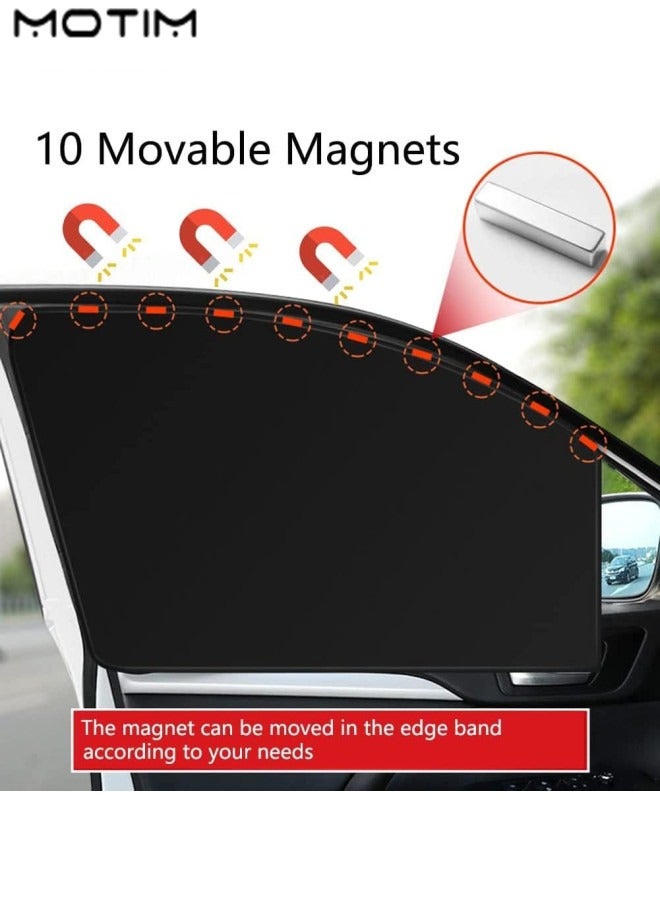 Motim Car Side Window Sun Shades Privacy Curtains, Magnetic Car Window Sunshades, 100% Blocks Light/UV Rays, Car Window Covers Blinds for Breastfeeding, Taking a nap, Changing Clothes, Camping, 4 Pcs - Image 3