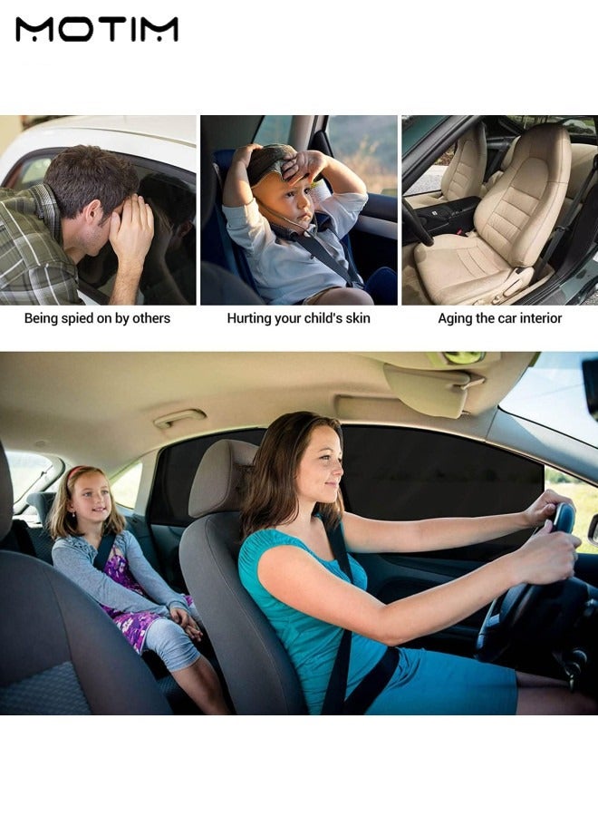 Motim Car Side Window Sun Shades Privacy Curtains, Magnetic Car Window Sunshades, 100% Blocks Light/UV Rays, Car Window Covers Blinds for Breastfeeding, Taking a nap, Changing Clothes, Camping, 4 Pcs - Image 5