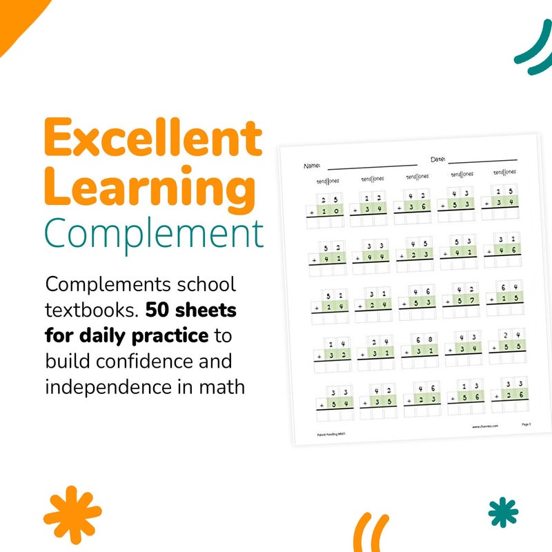 Channie's One Page A Day Double Digit Math Problem Workbook for 1st Graders, 2nd Graders, and 3rd Grade Simply Tear Off On Page a Day For Math Repetition Exercise! Addition and Subtraction Workbook - Image 5