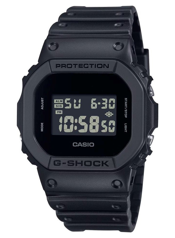 CASIO G-SHOCK CASUAL DIGITAL BLACK RESIN BAND MEN'S WATCH DW-5600UBB-1DR - Image 1