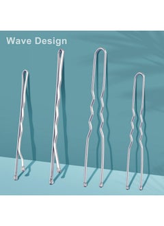 TsMADDTs TsMADDTs Hair Pins Kits, 100PCS Silver Bobby Pins for Women, 100PCS U Shaped Hair Pins for Buns, Silver Hair Pins for Hair Styling with Box, 2.4 Inch & 2 Inch  - Image 3