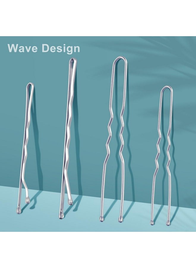 TsMADDTs TsMADDTs Hair Pins Kits, 100PCS Silver Bobby Pins for Women, 100PCS U Shaped Hair Pins for Buns, Silver Hair Pins for Hair Styling with Box, 2.4 Inch & 2 Inch  - Image 3