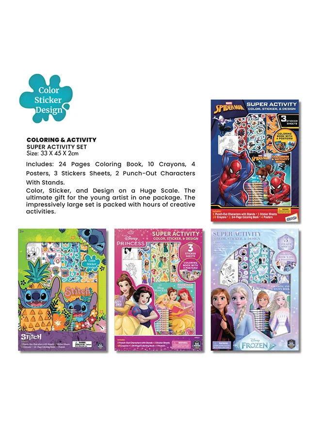 Disney Stitch Super Activity
Color,Sticker&Design Set
