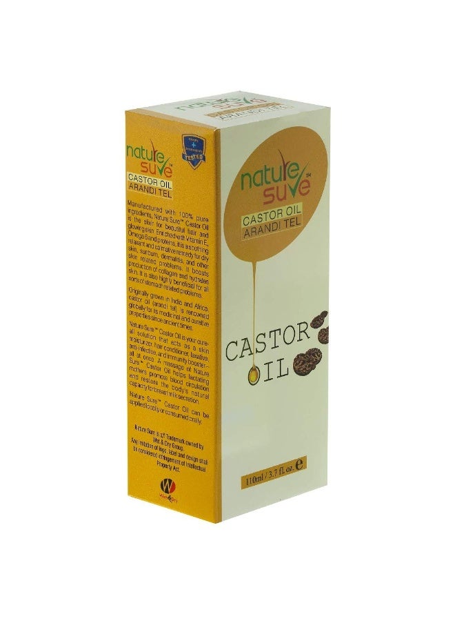 نيتشر شور زيت الخروع Nature Sure™ (Ricinus communis) - 5 عبوات (سعة 110 مل لكل منها) - Image 2